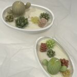 Succulent Candle Bowl – Handmade Soy Wax Scented Garden