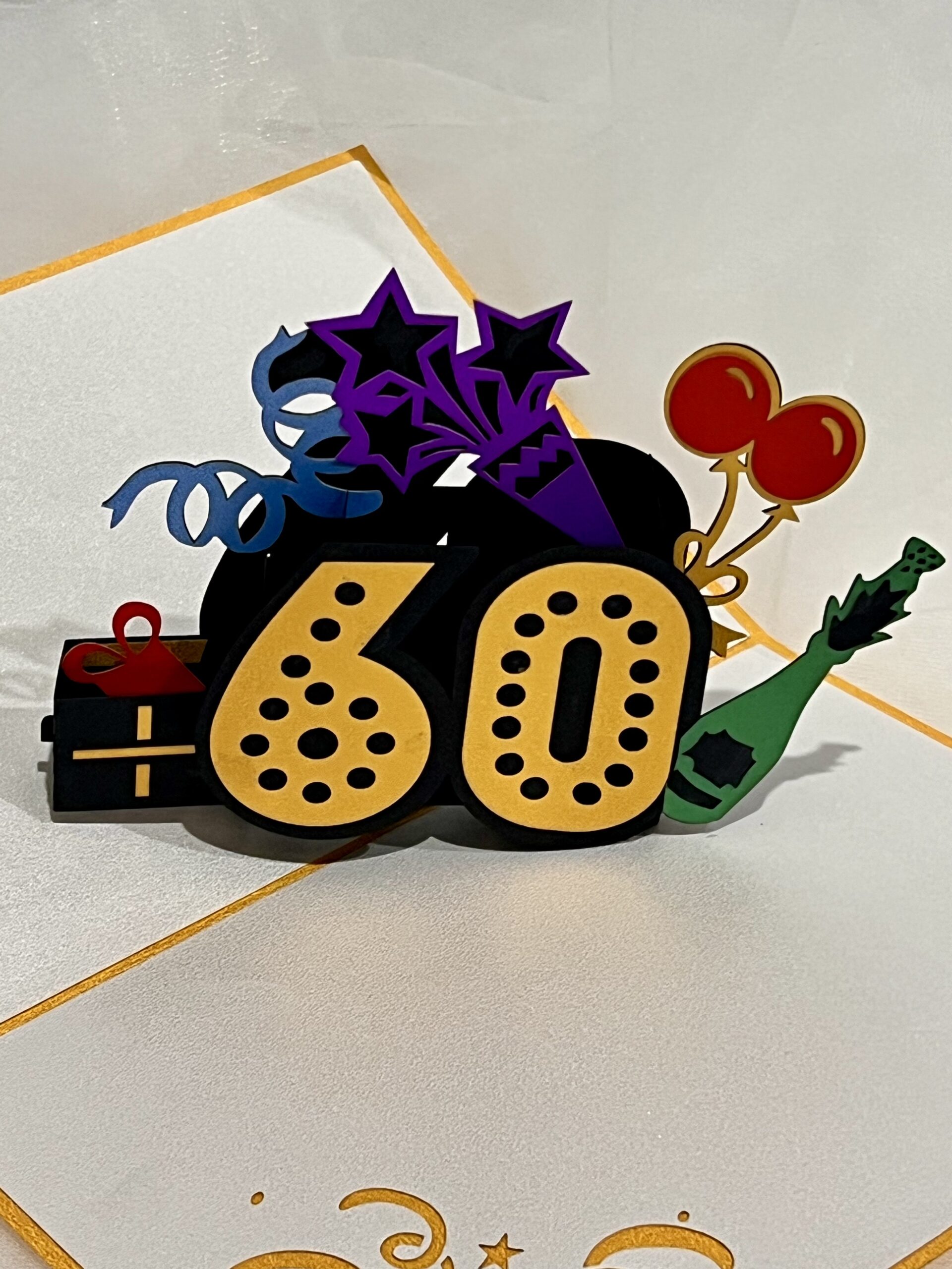 60th Birthday Celebration 3D Pop-Up Card – Because Sixty Years Deserves More Than an Ordinary Card - Image 2