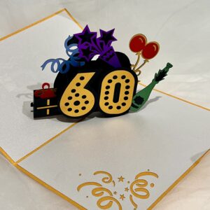 celebrate 60 years old greeting card