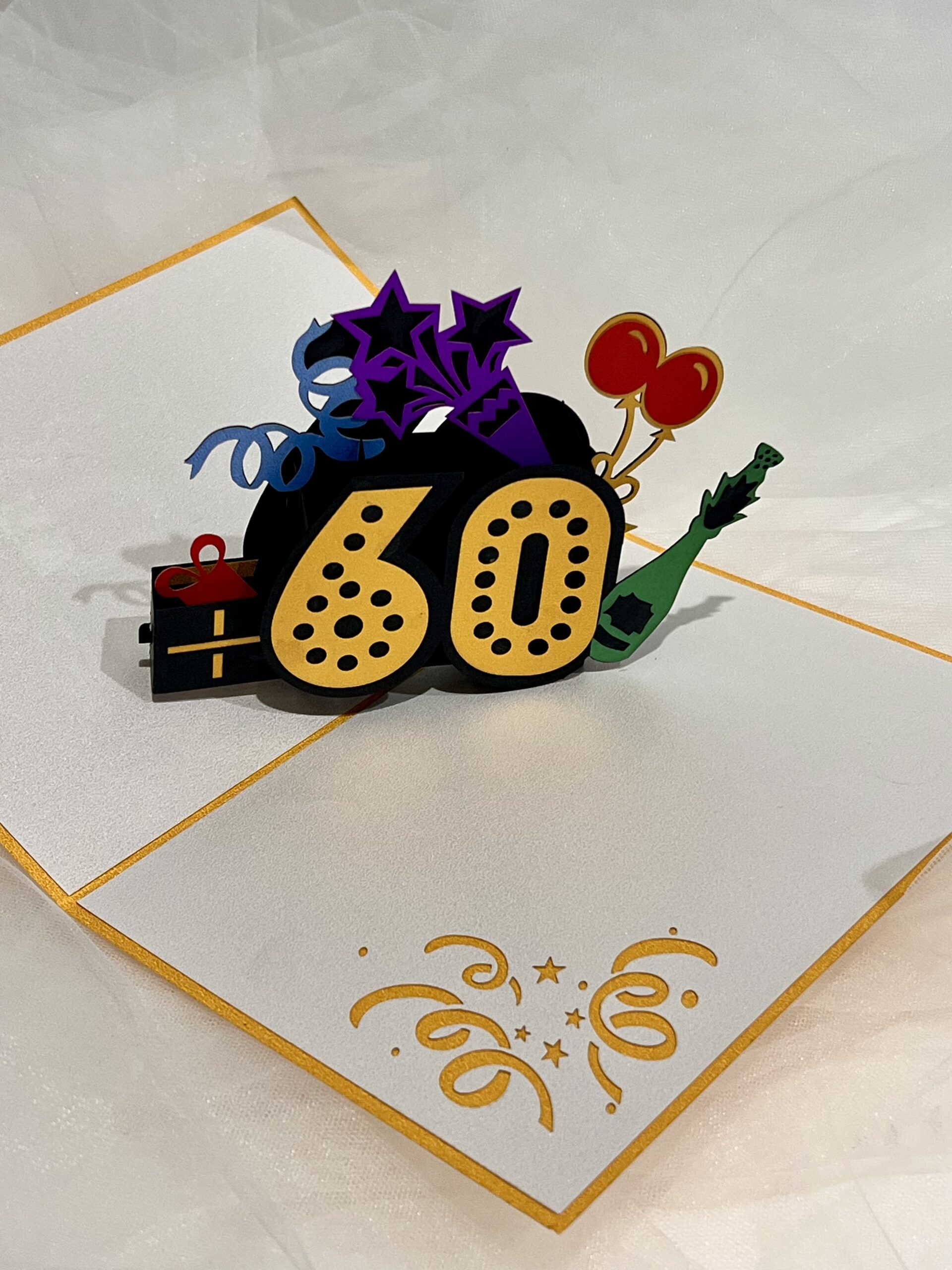 celebrate 60 years old greeting card