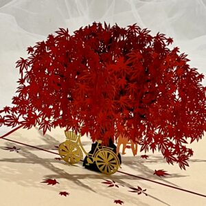 romantic love cherry blossom greeting 3d card