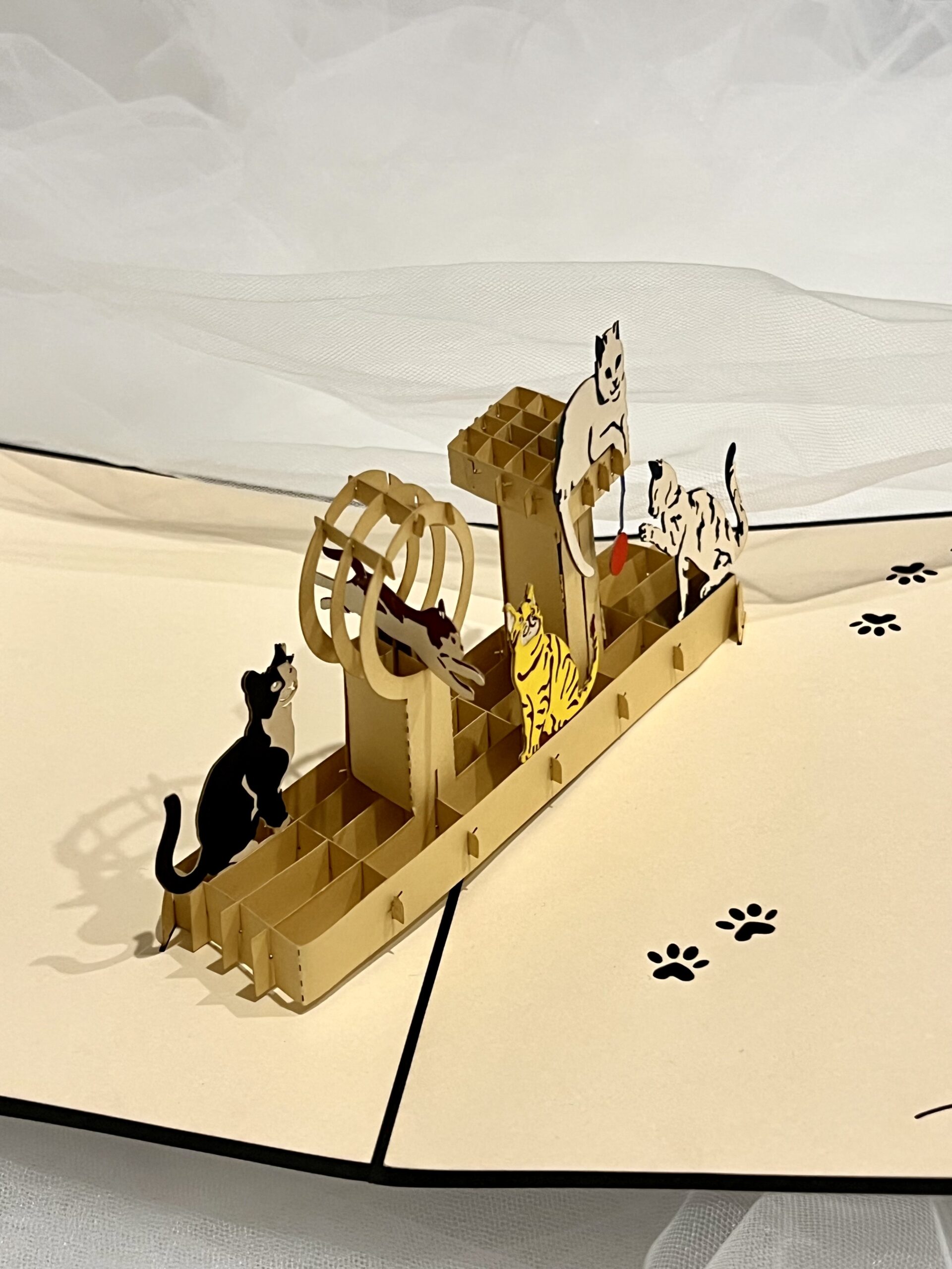 Cat Playground 3D Pop-Up Card – The Perfect Greeting Card for Cat Lovers - Image 4