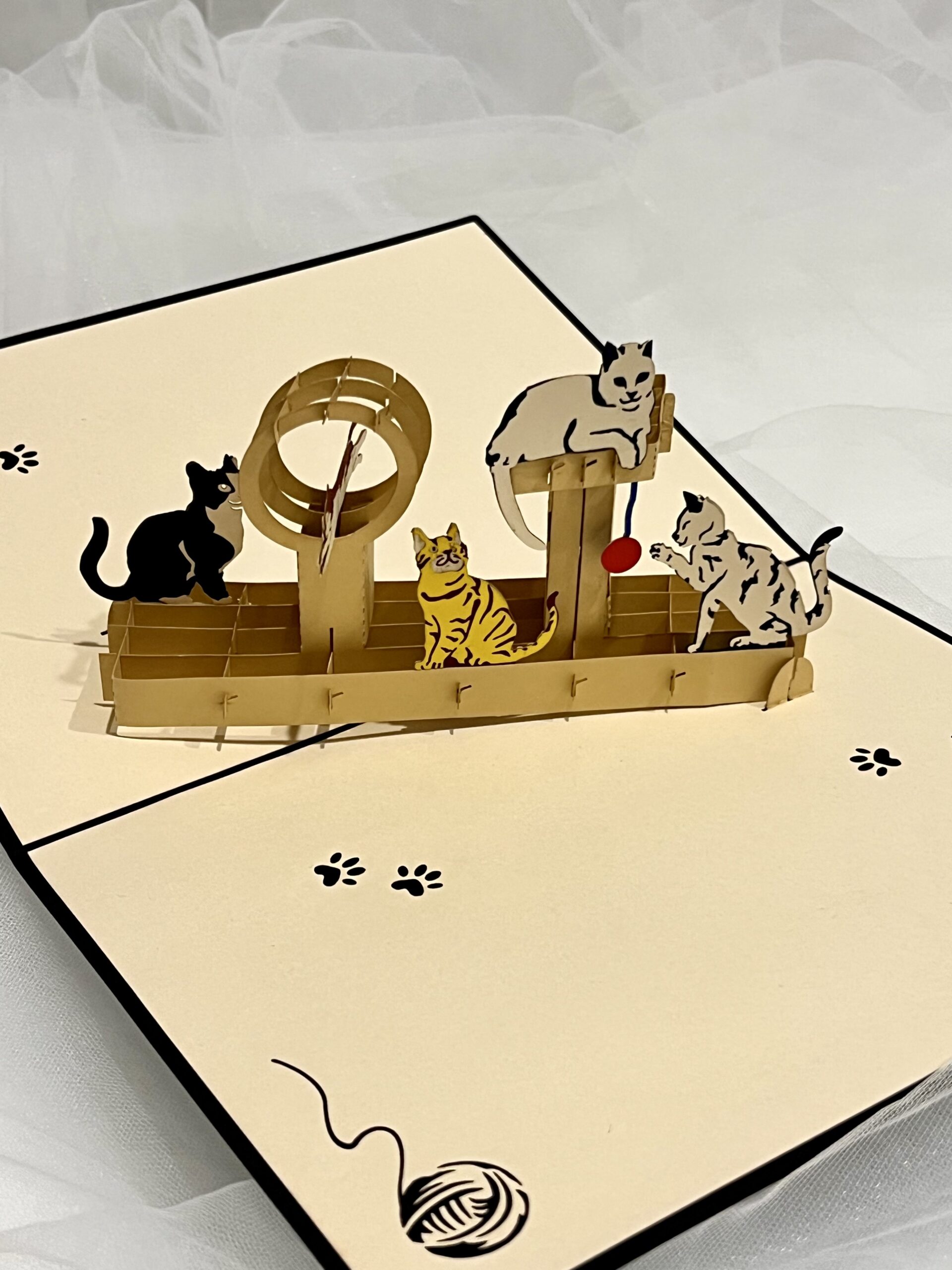 Cat Playground 3D Pop-Up Card – The Perfect Greeting Card for Cat Lovers - Image 3
