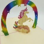 unicorn fan greeting 3d card