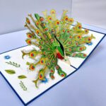 peacok cutting 3d card