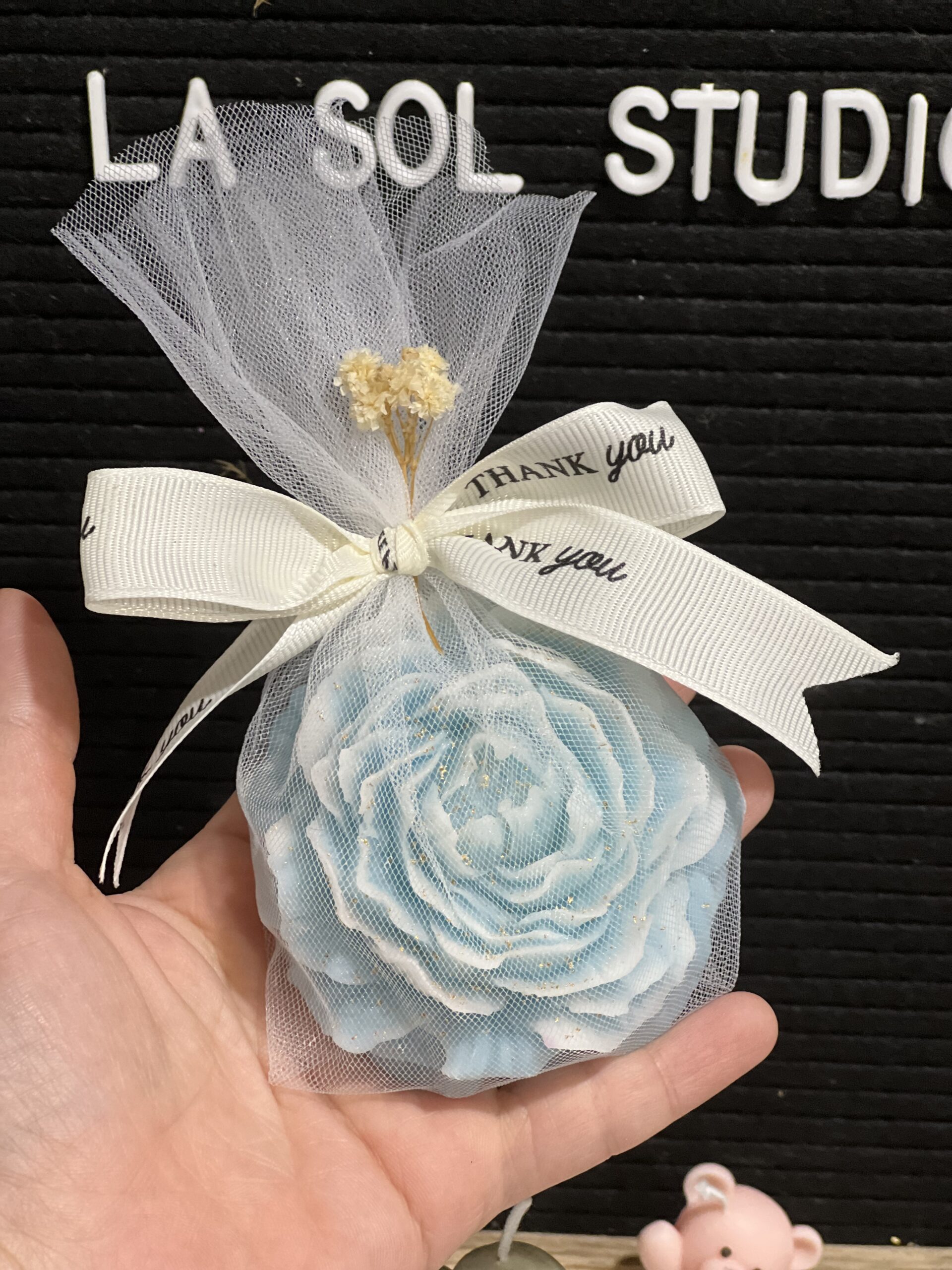 Personalised Peony Flower Candle NZ | Keepsake Party Favours & Gift Ideas - Image 4