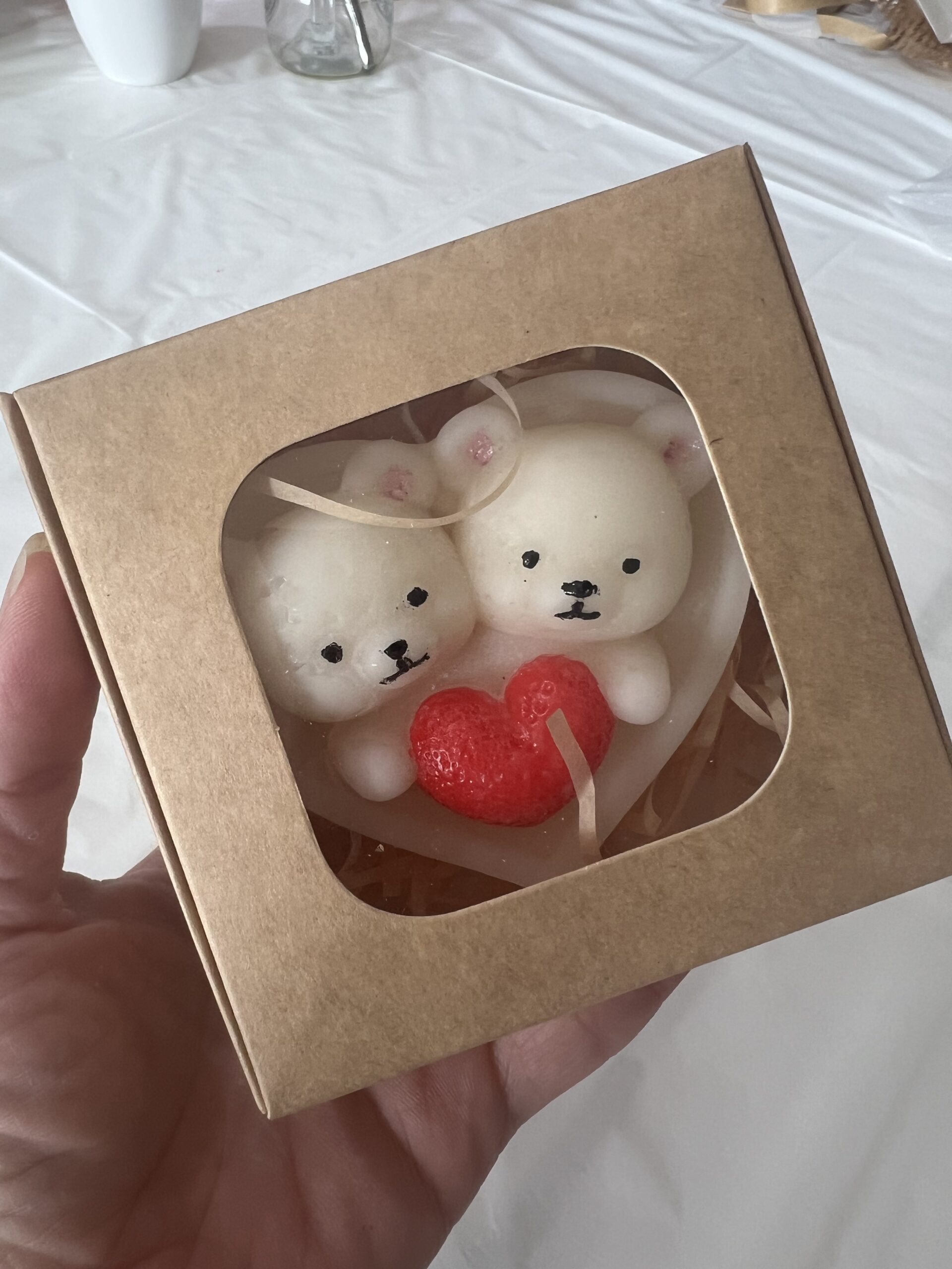 Heart Shape Love Bear Candle – Handmade Soy Wax Romantic Gift | Valentine & Wedding Party Favours - Image 2