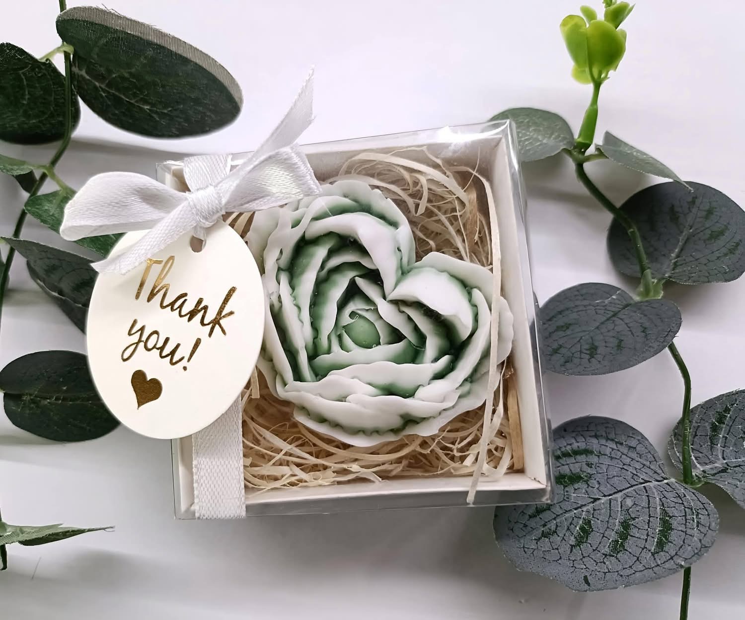 Heart Shape Flower Candle – Personalised Keepsake Party Favour & Gift - Image 3