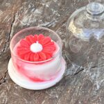 Glass Cloche Flower Candle