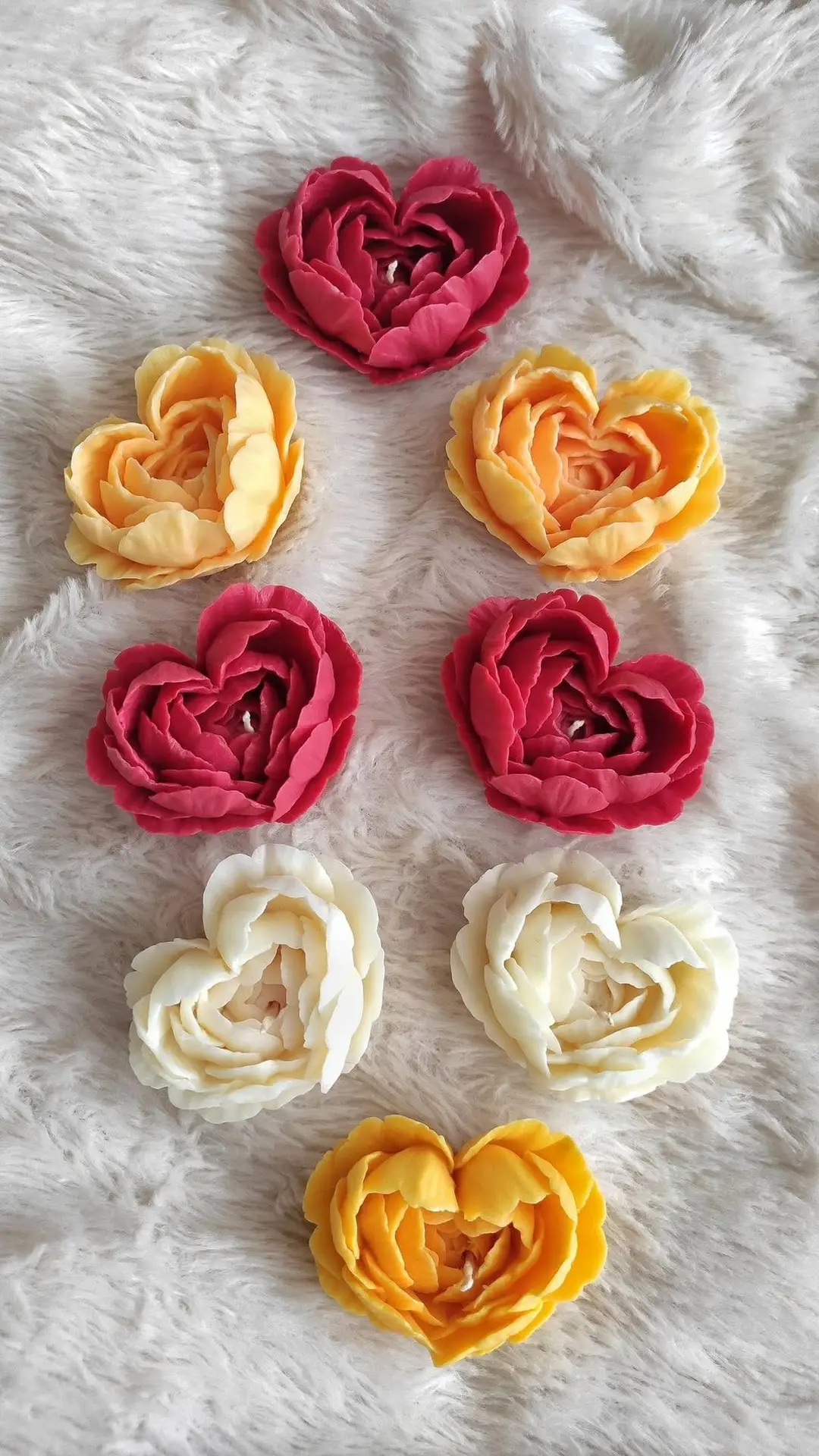 Heart Shape Flower Candle – Personalised Keepsake Party Favour & Gift